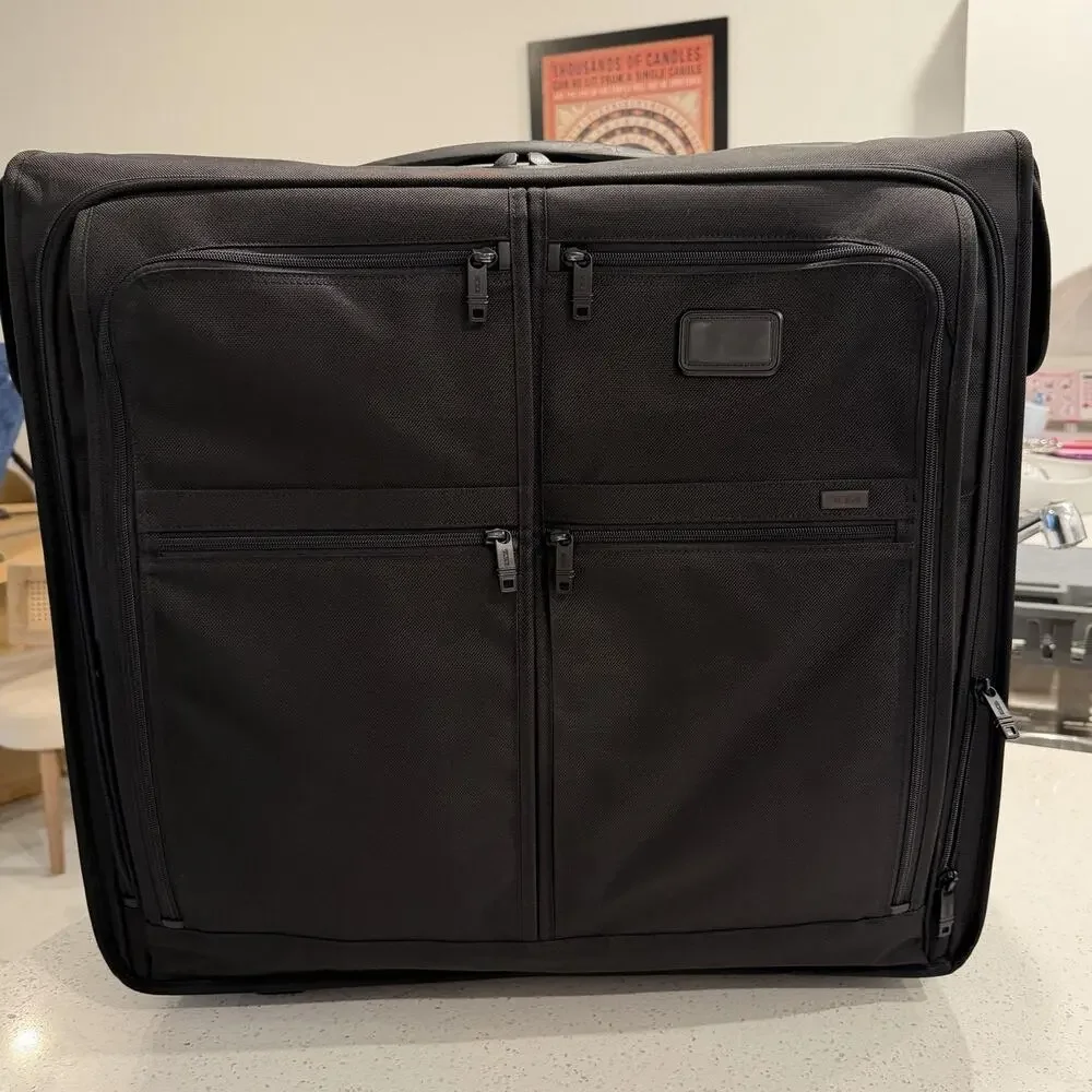 Tumi Black Rolling Garment Bag Soft Case Suitcase Luggage Travel Carry on Large